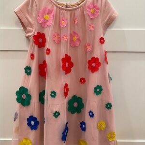 Mini Boden Red and Pink Flutter Sleeve Sundress